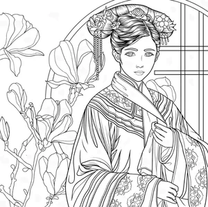 Ancient Anime Princess Coloring Pages: Creative Printable Sheets for Kids - image 8