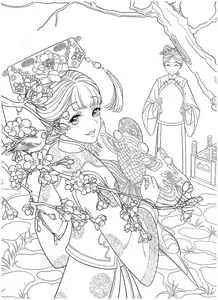 Ancient Anime Princess Coloring Pages: Creative Printable Sheets for Kids - image 34