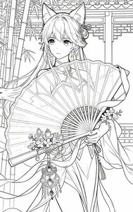 Ancient Anime Princess Coloring Pages: Creative Printable Sheets for Kids - image 17