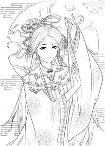 Ancient Anime Princess Coloring Pages: Creative Printable Sheets for Kids - image 22