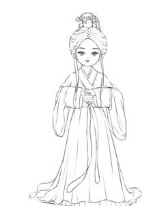 Ancient Anime Princess Coloring Pages: Creative Printable Sheets for Kids - image 24