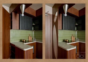 80m2 Mid-Century Modern Apartment Design: Inside the Bent Paper House - image 4
