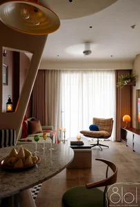 80m2 Mid-Century Modern Apartment Design: Inside the Bent Paper House - image 5