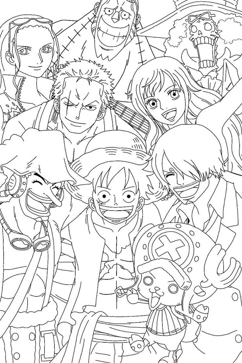 256+ Amazing One Piece Coloring Pages Featuring the Straw Hat Pirates