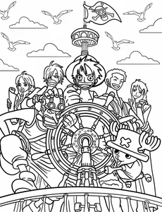 256+ Amazing One Piece Coloring Pages Featuring the Straw Hat Pirates - image 21