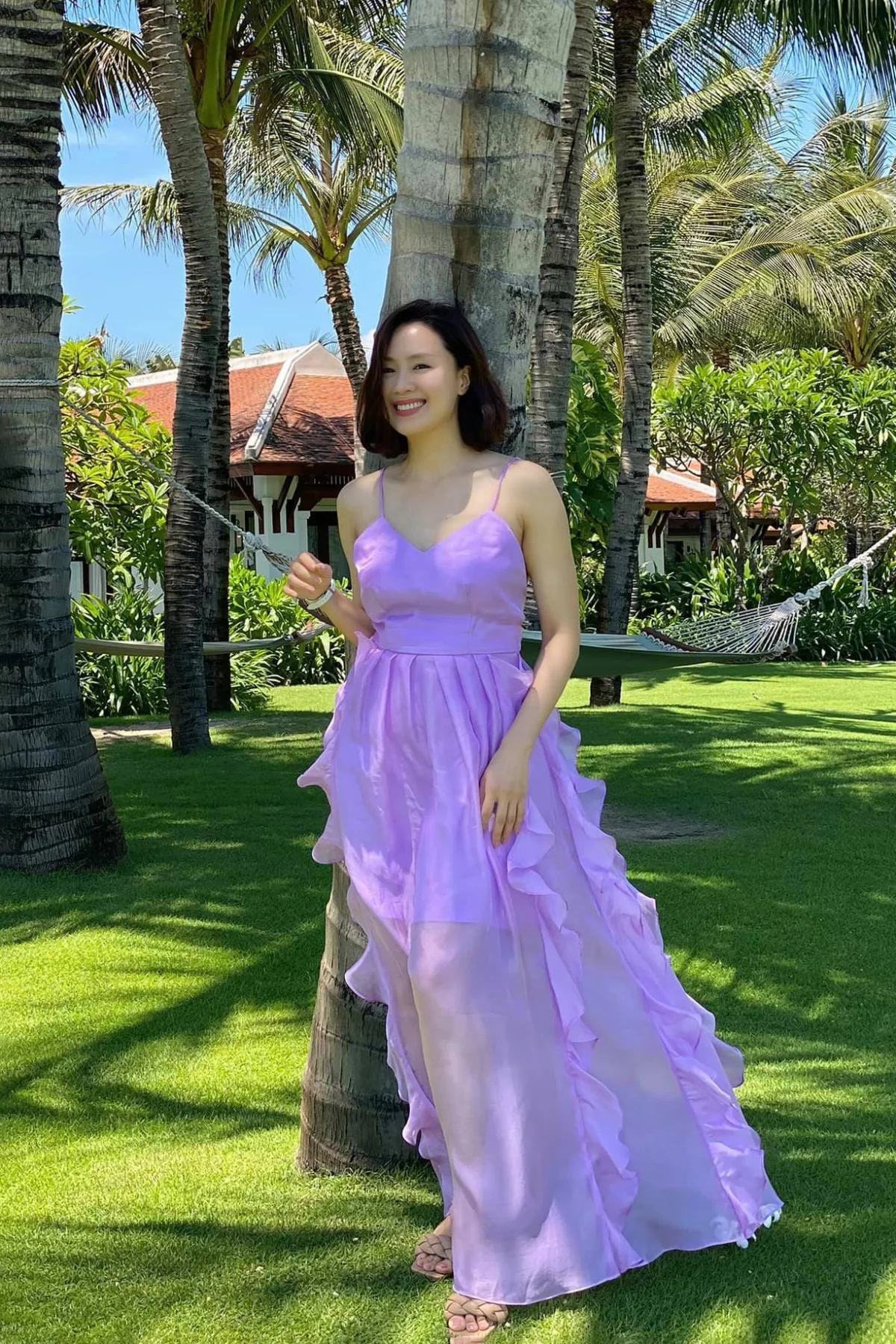 Hong Diem Showcases Ageless Grace and Sophistication in a Stunning Sheer Gown