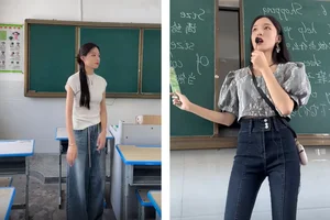 Beautiful Teacher Amazes with Stunning Classroom and Modern Street Style - image 0