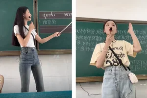 Beautiful Teacher Amazes with Stunning Classroom and Modern Street Style - image 8