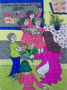 Heartwarming Drawing Ideas for Teachers and School Days - image 44