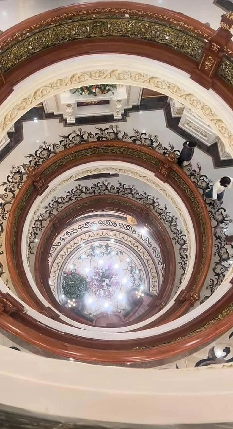 Inside a Multi-Million Dollar Castle: Opulent Wood Interiors and Luxury Chandeliers