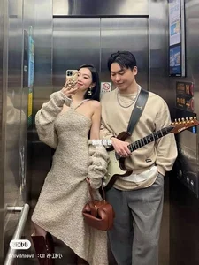 The Art of Couple Outfit Coordination: Mastering the Perfect Modern Elevator Selfie Aesthetic - image 1