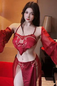 Elegant Traditional Chinese Portrait Gallery: Kekexi yyy in Pink Ancient Costume Dudou - image 3