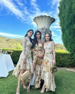 Tien Nguyen and Mother Thuy Tien Dazzle in Fairytale Wedding Guest Outfits - image 6