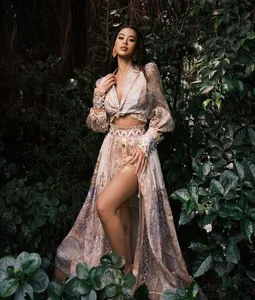 Tien Nguyen and Mother Thuy Tien Dazzle in Fairytale Wedding Guest Outfits - image 5