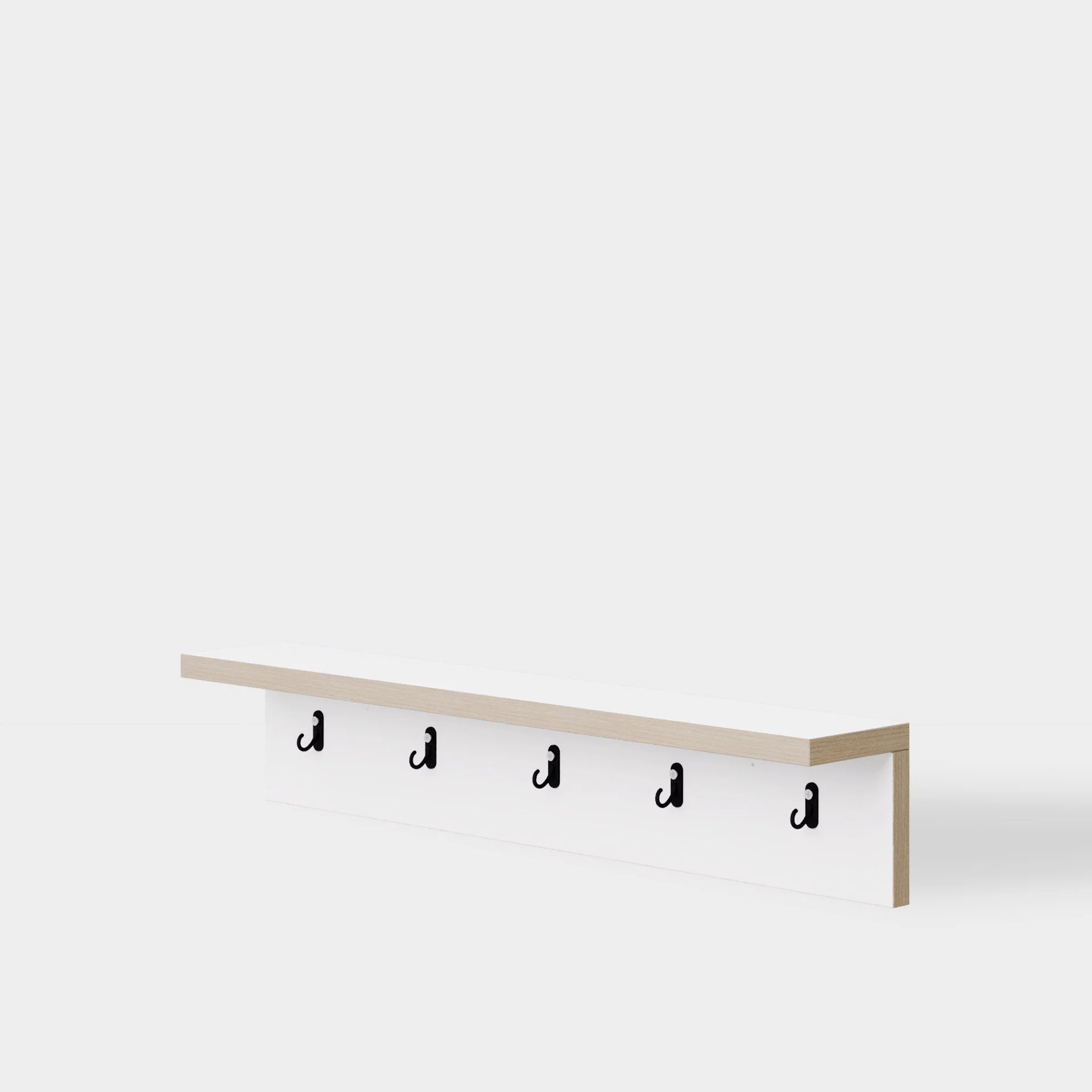 Make My Home EZ Multi-Functional Wooden Hanging Wall Shelf with Hooks