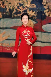 Vietnamese Celebrities Shine in Elegant Ao Dai for Tet Celebrations - image 12