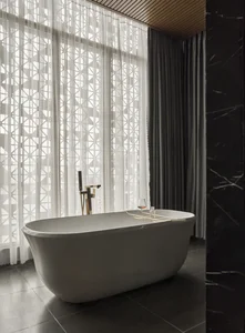 Modern Villa Architecture: Perforated Steel Walls Creating a 'Sunlight Flower' Effect - image 12