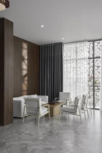 Modern Villa Architecture: Perforated Steel Walls Creating a 'Sunlight Flower' Effect - image 1