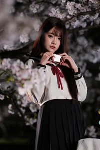 Night Sakura Portrait Gallery: Fujifilm Medium Format SOOC Chunchun - image 5