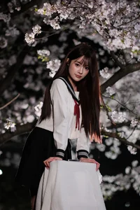 Night Sakura Portrait Gallery: Fujifilm Medium Format SOOC Chunchun - image 7