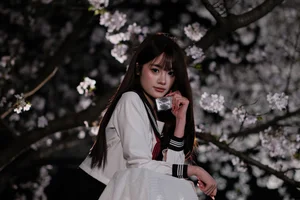 Night Sakura Portrait Gallery: Fujifilm Medium Format SOOC Chunchun - image 6