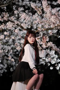 Night Sakura Portrait Gallery: Fujifilm Medium Format SOOC Chunchun - image 3