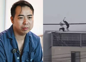 Heroic Rescue in Linh Nam Fire: Man Breaks Through Roof to Save Lives - image 1