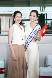Miss World Vietnam Mai Phuong Departs for India with 140kg of Luggage and Strong Support from Fellow Queens - image 0