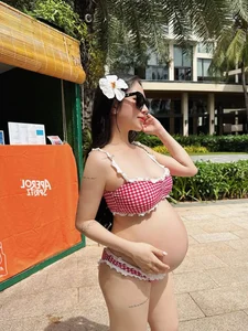 Joyce Pham Radiant in Bikini During Final Month of Pregnancy - image 2