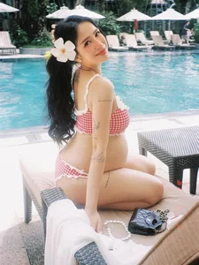 Joyce Pham Radiant in Bikini During Final Month of Pregnancy - image 5
