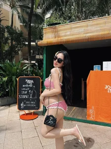 Joyce Pham Radiant in Bikini During Final Month of Pregnancy - image 7