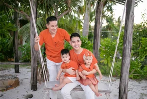 Family Style: Ha Tri Quang and Thanh Doan’s Matching Outfits with Their Children - image 9