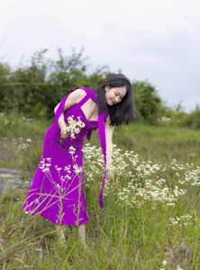 Yituyu Purple Meets Green Field Lulu: Ethereal Nature Portrait Gallery - image 6