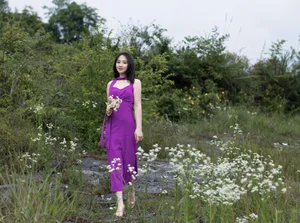 Yituyu Purple Meets Green Field Lulu: Ethereal Nature Portrait Gallery - image 7