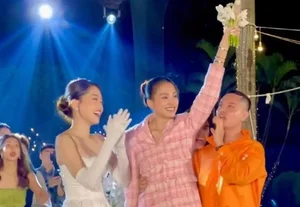 Miss Vietnam Tieu Vy Catches the Bridal Bouquet at Phuong Anh’s Wedding - image 1