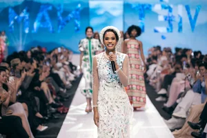 Miss Intercontinental Bao Ngoc Commands the Catwalk in a Vibrant Floral Inspired Couture Masterpiece - image 9