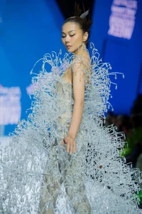 Supermodel Thanh Hang Shines in Stunning 50kg Crystal Gown at Fashion Week - image 5