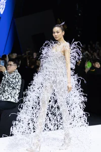 Supermodel Thanh Hang Shines in Stunning 50kg Crystal Gown at Fashion Week - image 9