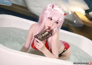 Stunning Zero Two Bikini Cosplay by Potato Godzilla Captivates Fans - image 4