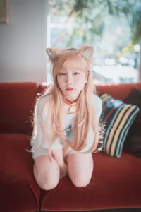 Adorable Pink Fox Cosplay by Popular Korean Model - image 0