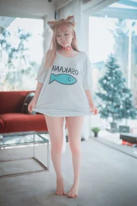 Adorable Pink Fox Cosplay by Popular Korean Model - image 18