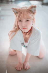 Adorable Pink Fox Cosplay by Popular Korean Model - image 21