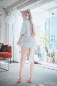 Adorable Pink Fox Cosplay by Popular Korean Model - image 20