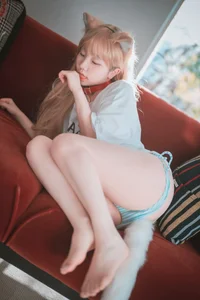 Adorable Pink Fox Cosplay by Popular Korean Model - image 25