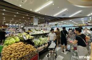 Hanoi Markets and Supermarkets Stabilize: Goods Abundant After Panic Buying Subsides - image 3