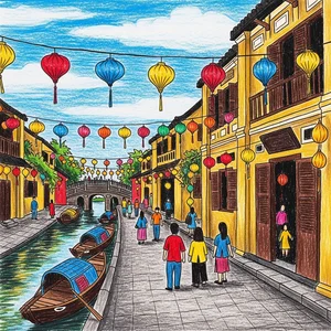 Hoi An Ancient Town Art: 130+ Beautiful and Simple Paintings - image 18