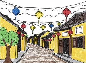 Hoi An Ancient Town Art: 130+ Beautiful and Simple Paintings - image 26