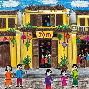 Hoi An Ancient Town Art: 130+ Beautiful and Simple Paintings - image 9