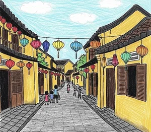 Hoi An Ancient Town Art: 130+ Beautiful and Simple Paintings - image 22