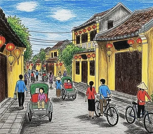 Hoi An Ancient Town Art: 130+ Beautiful and Simple Paintings - image 20